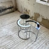 Trio of 70s chrome consoles