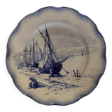 Sarreguemines earthenware plate with Marine decor late 19th century early 20th century