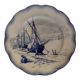 Sarreguemines earthenware plate with Marine decor late 19th century early 20th century