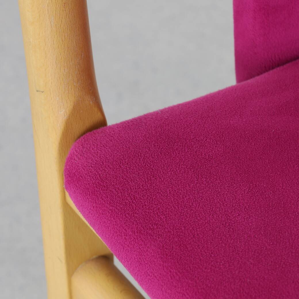 4x danish daning chair in velvet by k. høffer-larsen