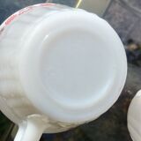 Set of 6 cups vintage Termocrisa Mexico in opaline, 60s