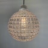 Crystal glass pendant lamp by Peill & Putzler 1960