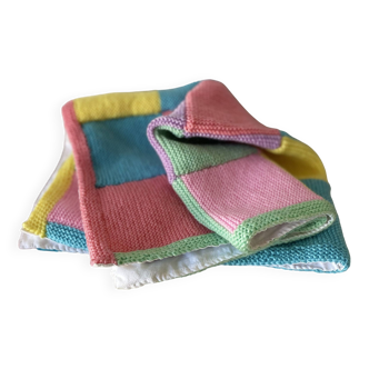 Patchwork wool blanket