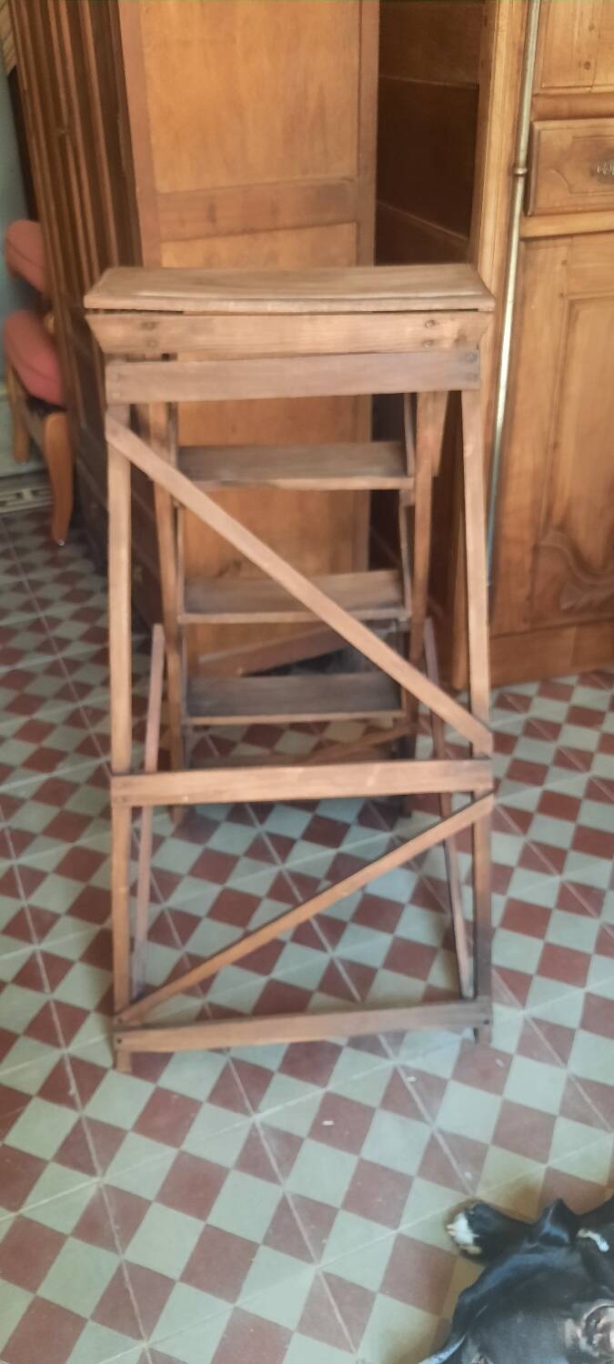 Antique wooden stepladder
