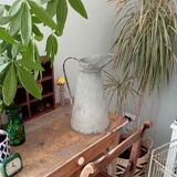 Antique zinc water pitcher