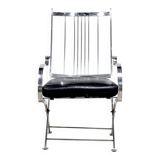 Henri Pouenat chair and "Schneider" ottoman