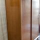 Compas feet cabinet 2 oak sliding doors - 50s