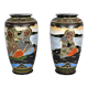 Pair of satsuma vases in japanese porcelain – early twentieth