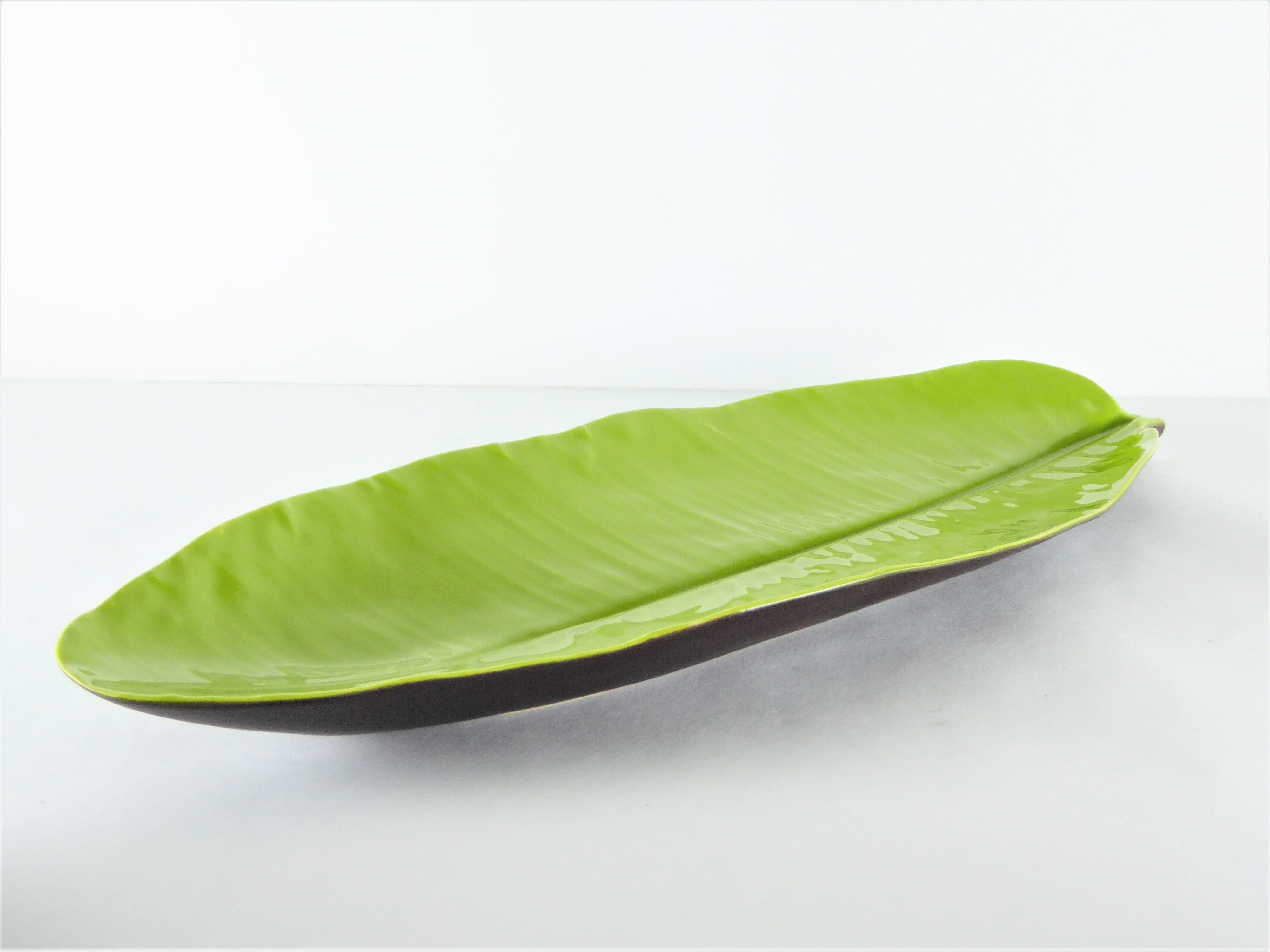 Leaf cut ceramic palm Lunéville 1980