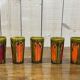 Orangeade Vallauris service from the 70s - 1 pitcher + 5 glasses