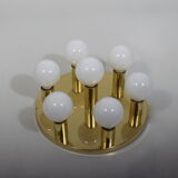 Brass ceiling of Selken, 7-light sputnik, vintage,1970
