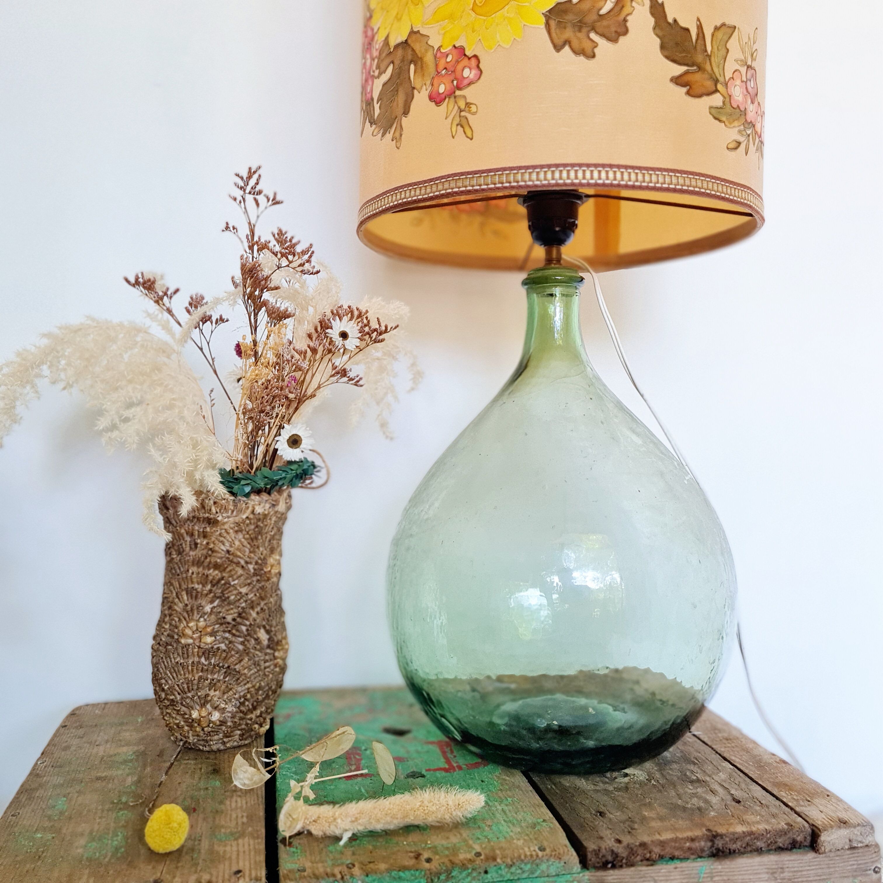 Lady jeanne lamp and silk lampshade