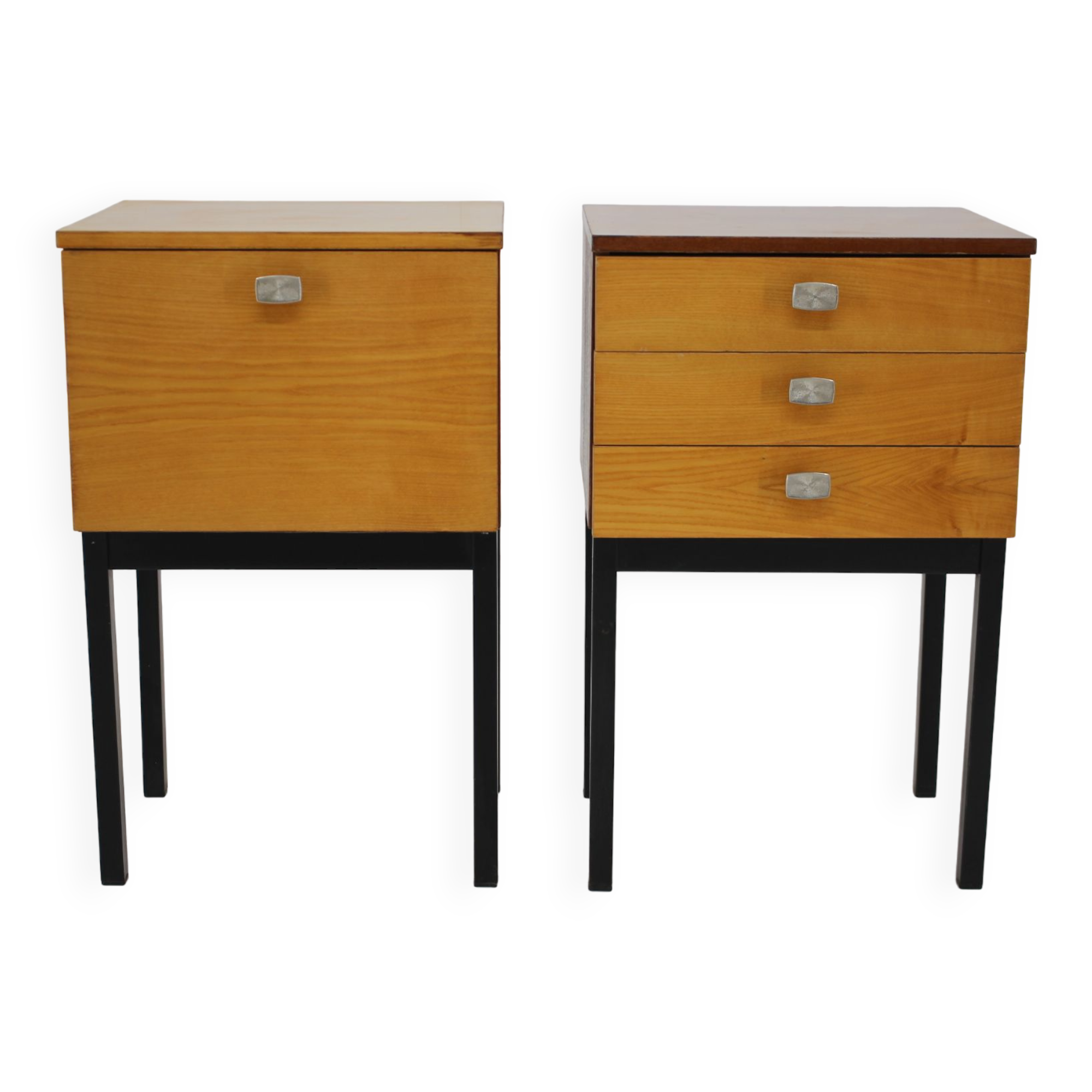 1970s Pair of  Bedside Tables by UP Zavody, Czechoslovakia