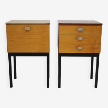 1970s Pair of  Bedside Tables by UP Zavody, Czechoslovakia