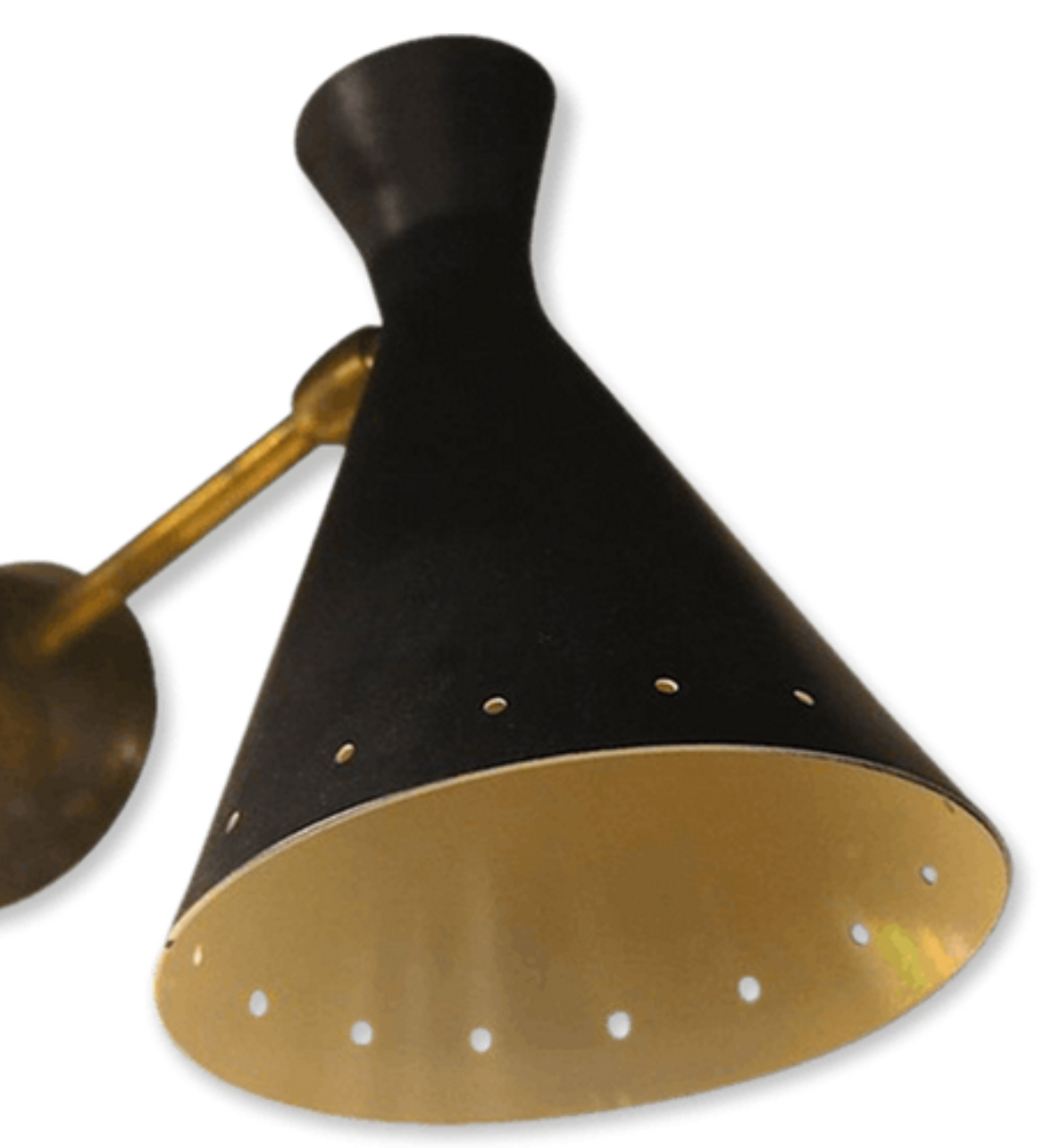 Wall lamp double black casserole