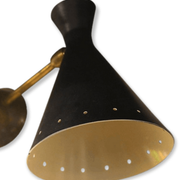 Wall lamp double black casserole