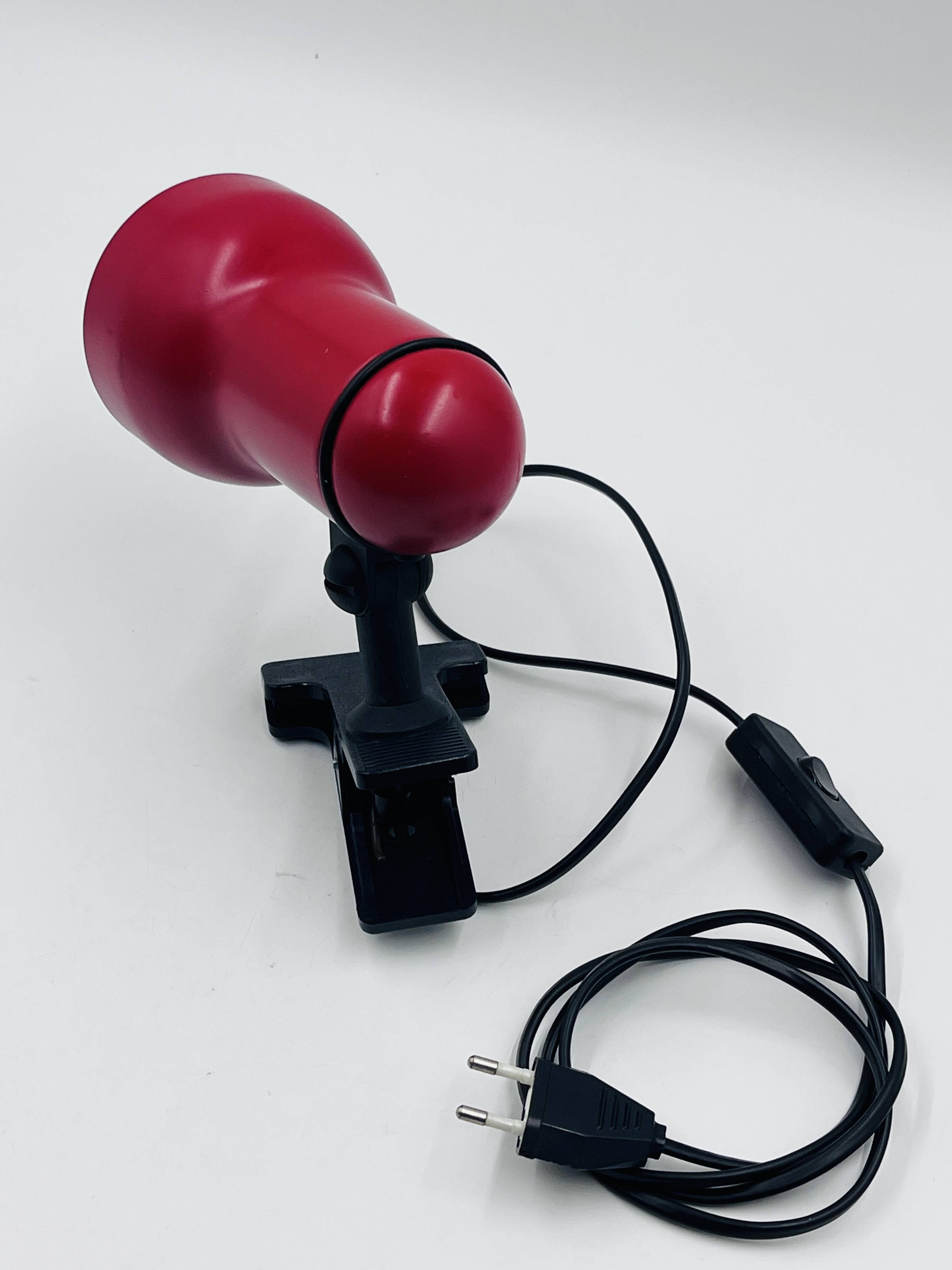 Orientable vintage clip spotlight, European production, 1980s.