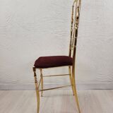 Pair of chiavarine chairs, brass