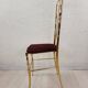Pair of chiavarine chairs, brass