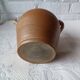Vintage handmade brown glazed stoneware gargoulette.