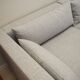 Canapé d'angle gris, design scandinave, années 00