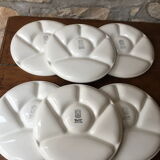 Six fondue plates by Gien