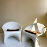 Fauteuils space age en fibre de verre des années 70