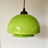 Suspension in green opaline mushroom design 60s-70s