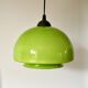 Suspension in green opaline mushroom design 60s-70s