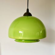 Suspension in green opaline mushroom design 60s-70s