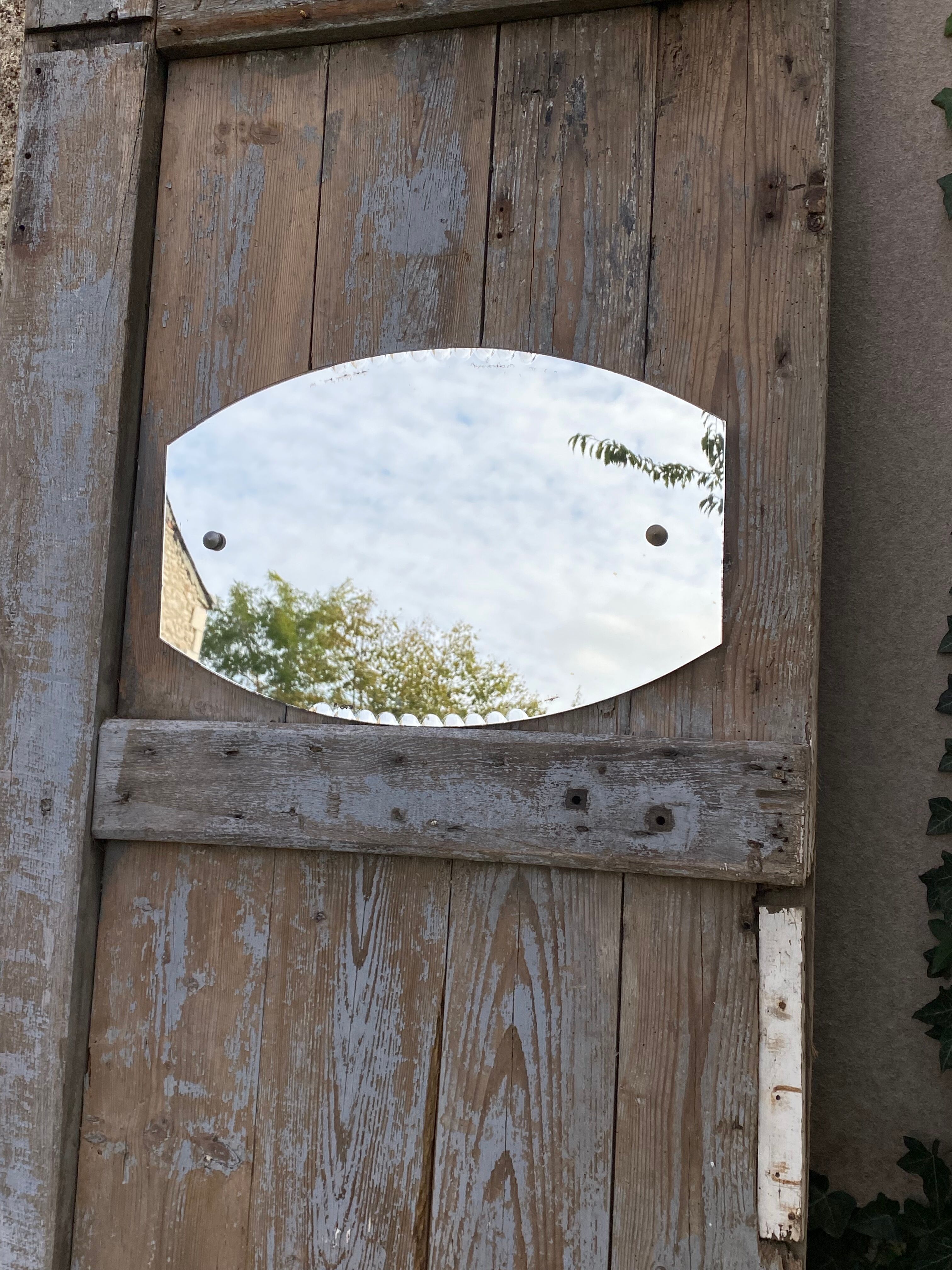 Vintage beveled mirror