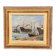 Oil on Canvas “Ships” by Josef Lang, Signed, Vintage & Framed 40×34cm