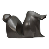 Abstract bronze female sculpture by Francine Govers, 1990s