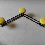 Vintage wall mount in black and yellow metal