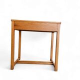 Solid oak side table 1970s  Width 60 Depth 40 Height 64 cm