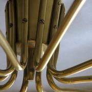 Elliptical brass and glass 10-arm chandelier, 1950s