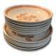 “Vintage” earthenware plates 6 flat & 6 deep