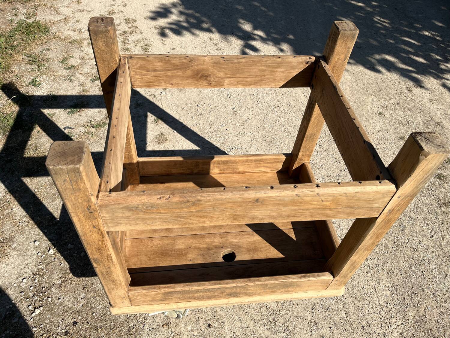 Small workbench made of solid oak