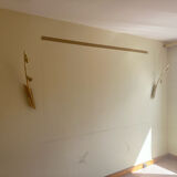 2 gold art deco wall lamps