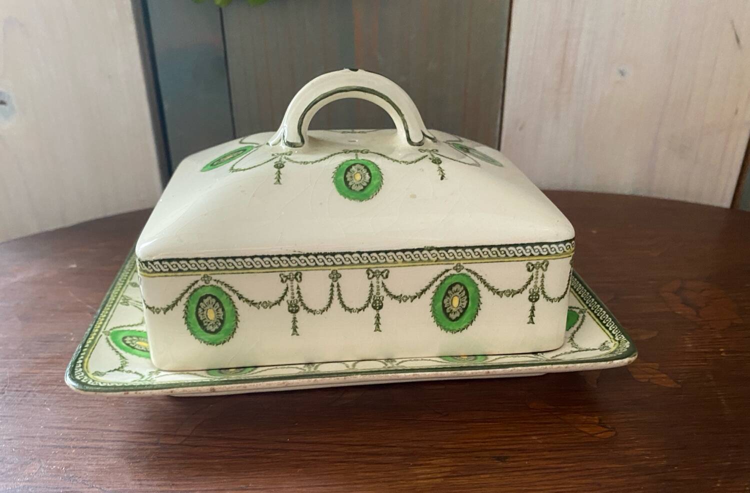Antique Royal Doulton Earthenware Butter Dish