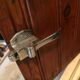 Vintage wooden fridge cabinet