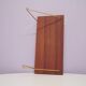 Danish vintage teak wall shelf brass supports