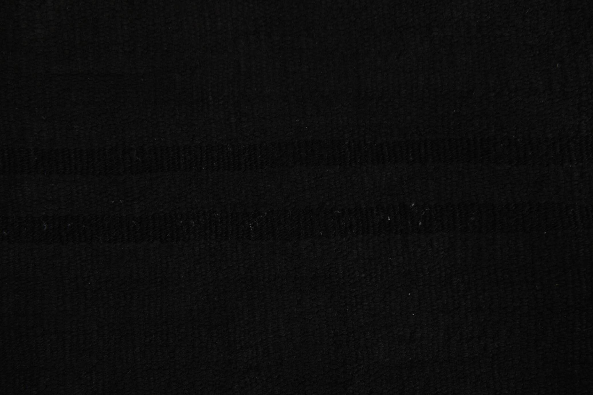 Striped Pattern Black Vintage Rug, 204x296 Cm