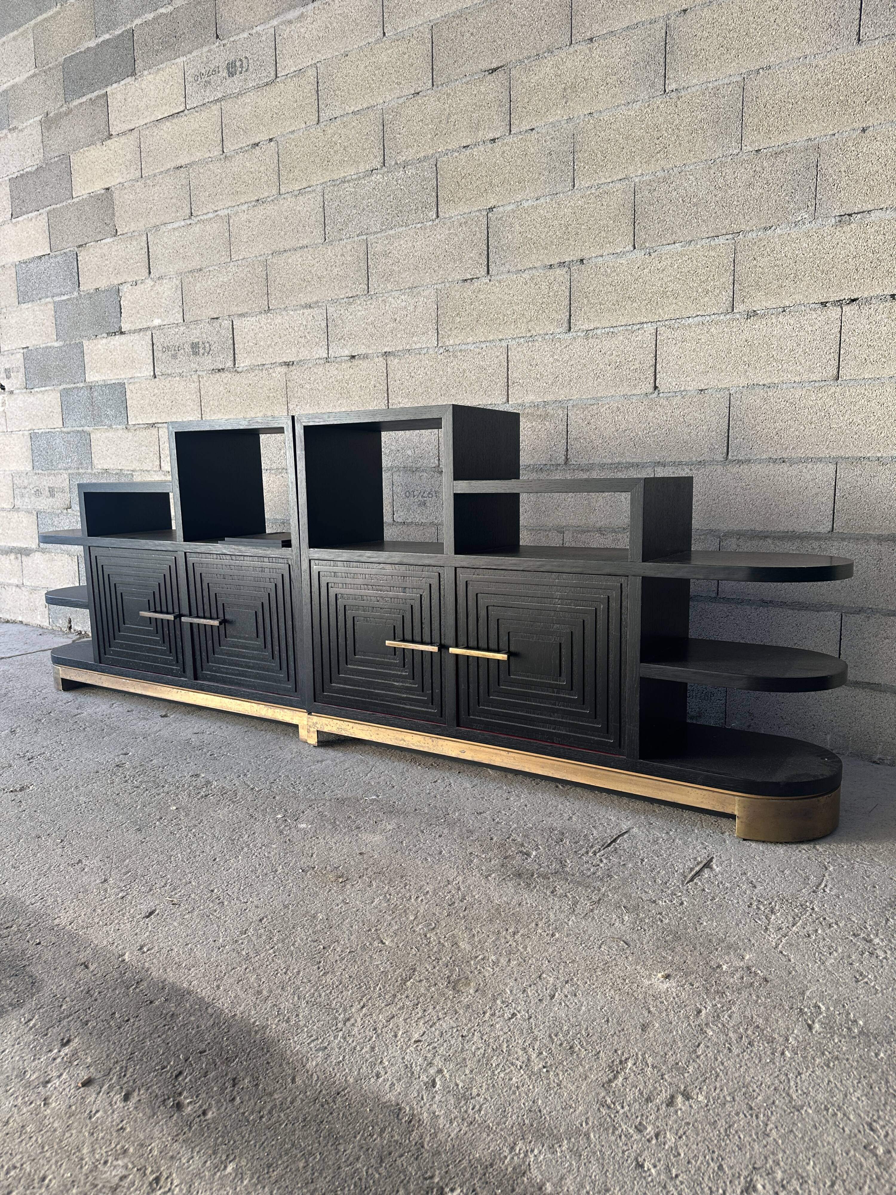 Meuble buffet asymétrique des années 1990