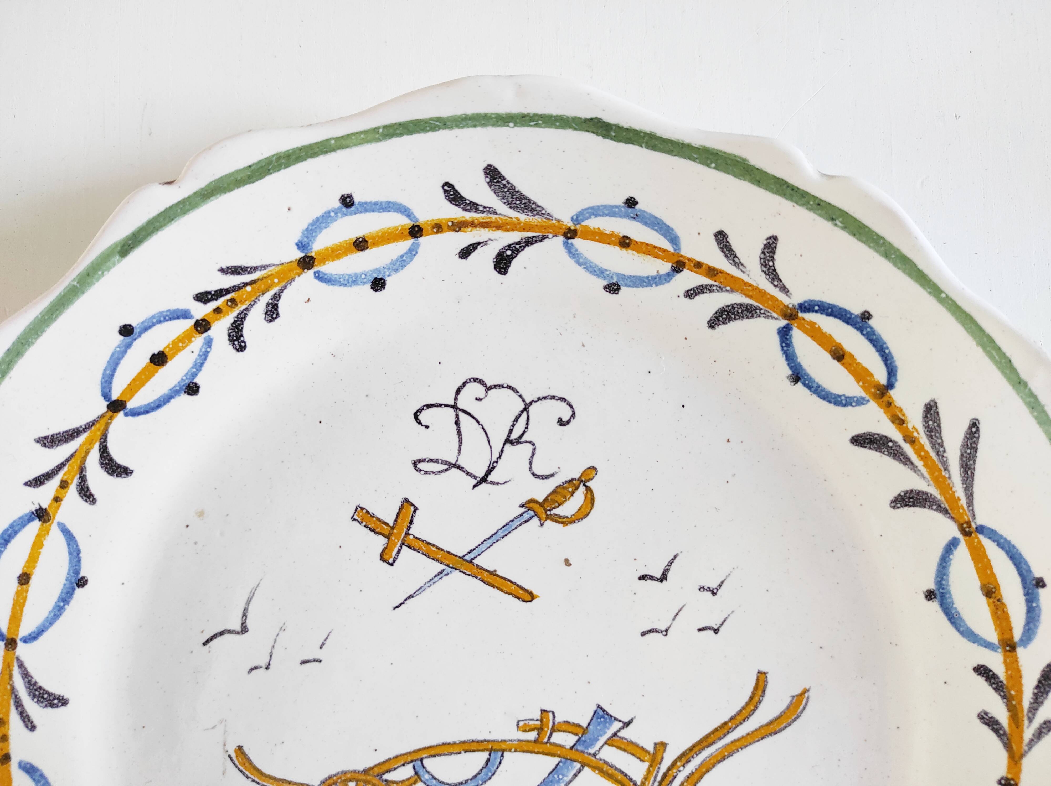 Nevers earthenware plate