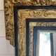 Authentic Antique Mercury Mirror with Parcloses and Ears – Golden Patina