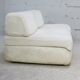 Sofa formed by 2 heaters. Foam, velvet "cream". Steiner. France, Circa 1970
