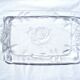 Plat à cake en verre motifs roses