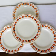 4 flat plates in iron earth of the Salins model Lucette