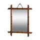 Turned wooden mirror in imitation of bamboo, from the 40s-50s, 43 x 57 cm
